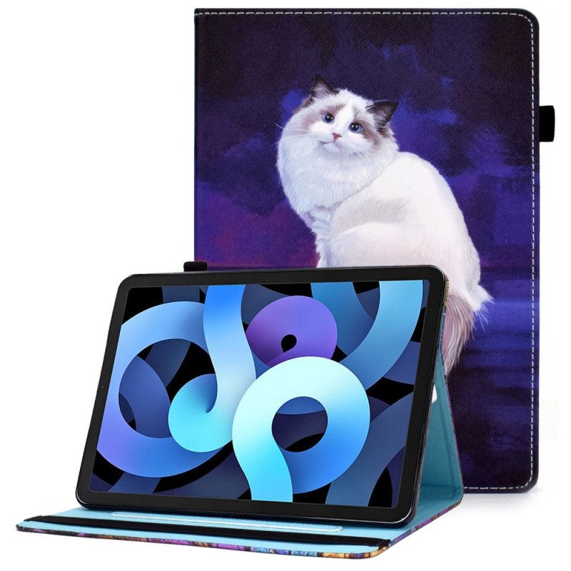 Cover voor iPad Air (2022) (2020) Witte Kat