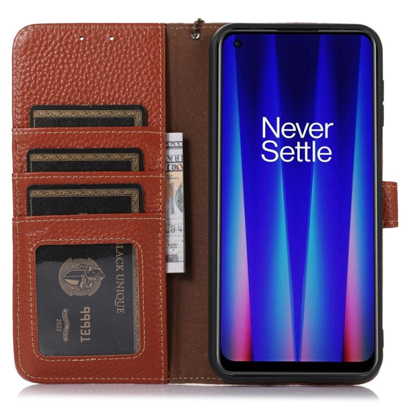 Leren Hoesje voor OnePlus Nord CE 3 Lite 5G Echt Litchi Rfid-leer