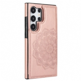 Cover Hoesje Samsung Galaxy S24 Ultra 5g Telefoonhoesje Mandala-bloemenpatroon En Ondersteuning