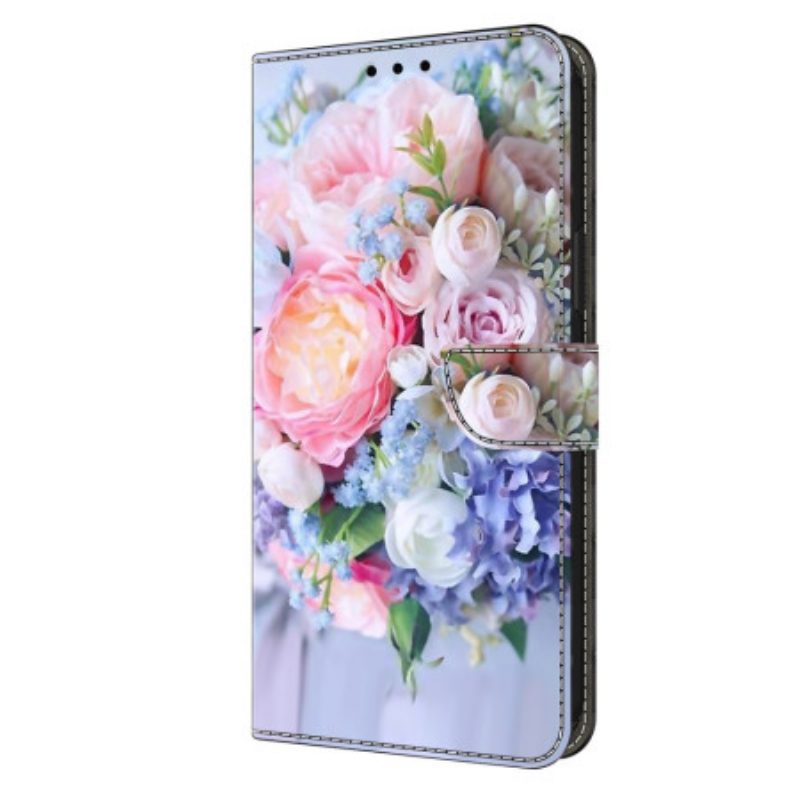 Folio-hoesje Samsung Galaxy S24 Ultra 5g Kleurrijke Bloemen