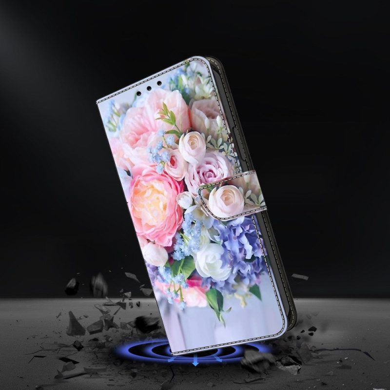 Folio-hoesje Samsung Galaxy S24 Ultra 5g Kleurrijke Bloemen