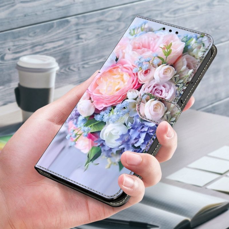 Folio-hoesje Samsung Galaxy S24 Ultra 5g Kleurrijke Bloemen