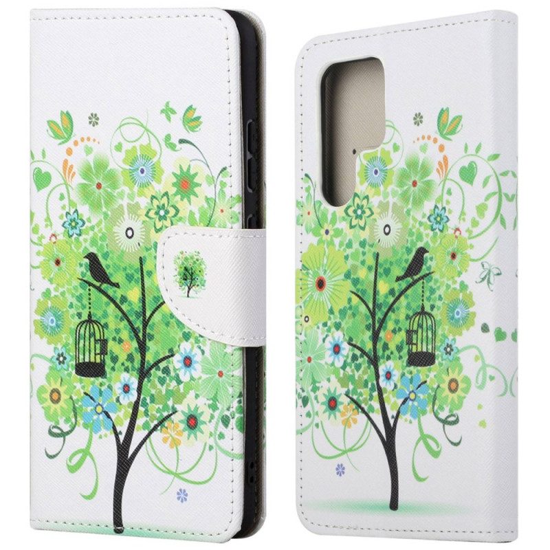 Folio-hoesje Samsung Galaxy S24 Ultra 5g Telefoonhoesje Groene Boom