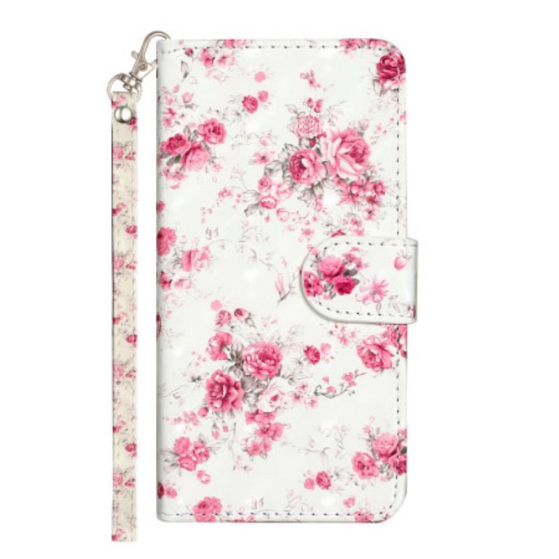 Folio-hoesje Samsung Galaxy S24 Ultra 5g Telefoonhoesje Lierty Bloemen Met Riem