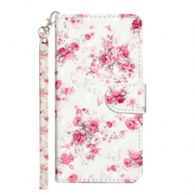 Folio-hoesje Samsung Galaxy S24 Ultra 5g Telefoonhoesje Lierty Bloemen Met Riem