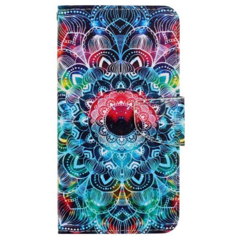 Folio-hoesje Samsung Galaxy S24 Ultra 5g Telefoonhoesje Mandala Met Riempje