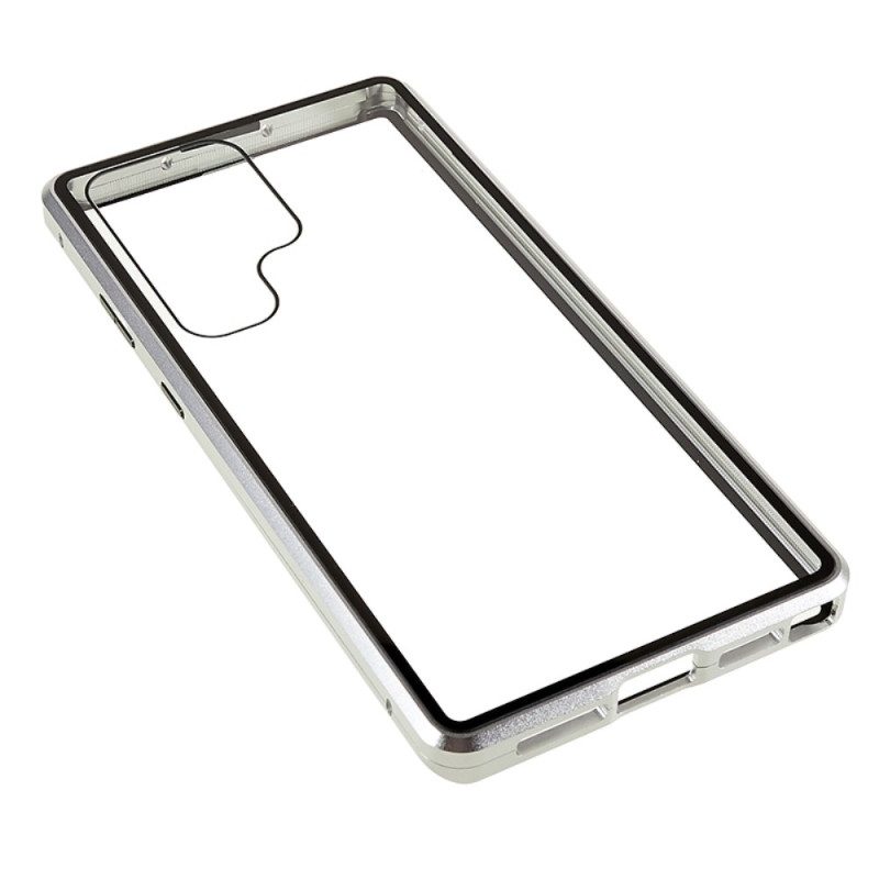 Hoesje Samsung Galaxy S24 Ultra 5g Magnetisch Gehard Glas En Dubbele Bescherming