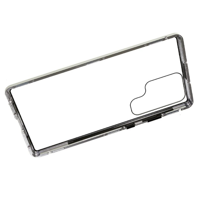 Hoesje Samsung Galaxy S24 Ultra 5g Magnetisch Gehard Glas En Dubbele Bescherming