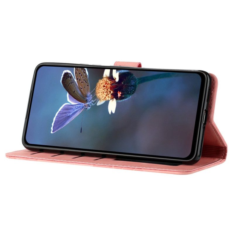 Leren Hoesje Samsung Galaxy S24 Ultra 5g Bloemen Met Riempje