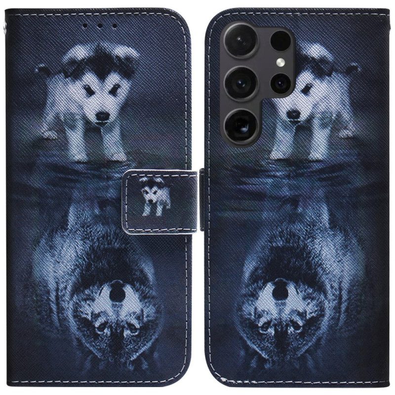 Leren Hoesje Samsung Galaxy S24 Ultra 5g Puppydroom