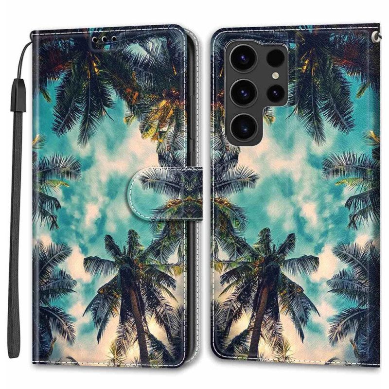 Leren Hoesje Samsung Galaxy S24 Ultra 5g Riempalmen