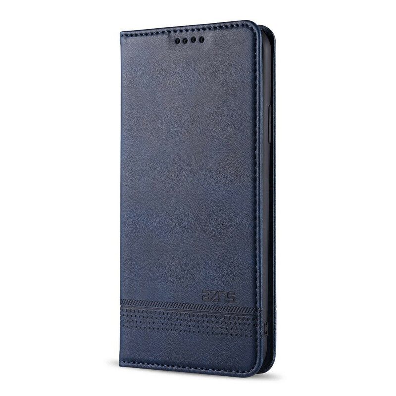 Bescherming Hoesje voor iPhone 12 Pro Max Folio-hoesje Azns Leerstyling