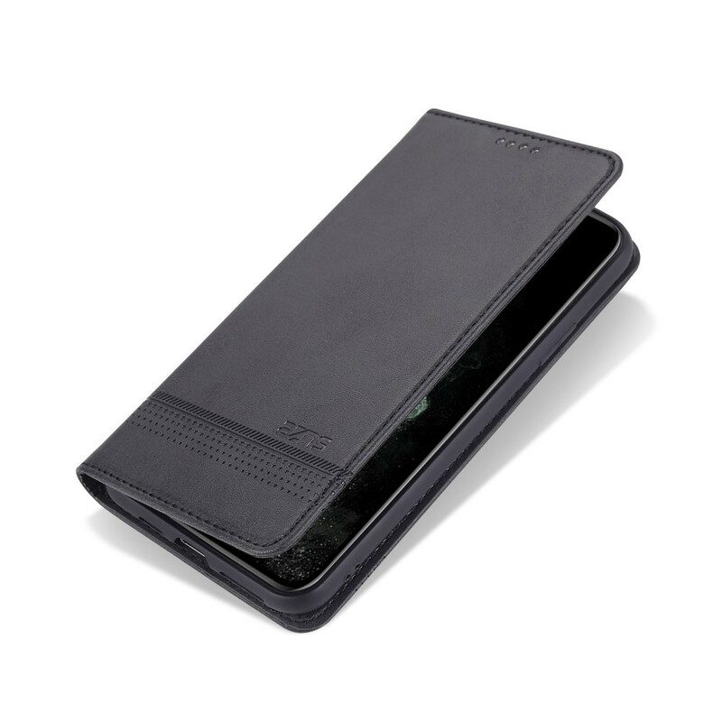 Bescherming Hoesje voor iPhone 12 Pro Max Folio-hoesje Azns Leerstyling