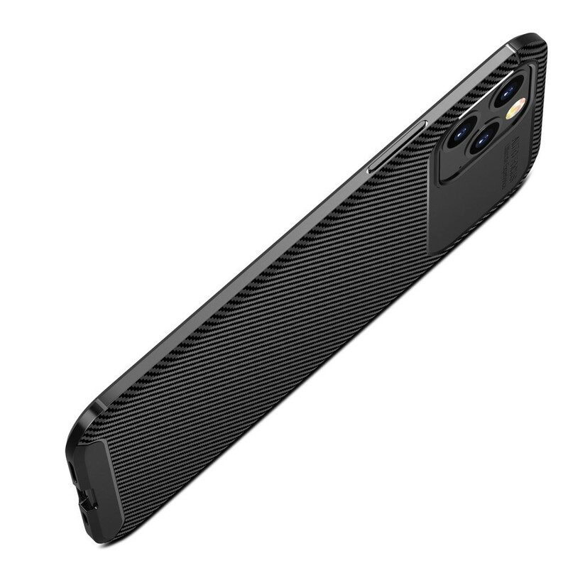 Hoesje voor iPhone 12 Pro Max Flexibele Koolstofvezeltextuur