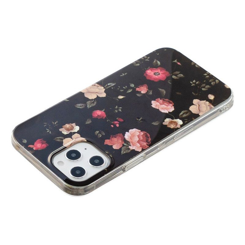 Hoesje voor iPhone 12 Pro Max Fluorescerende Bloemenserie