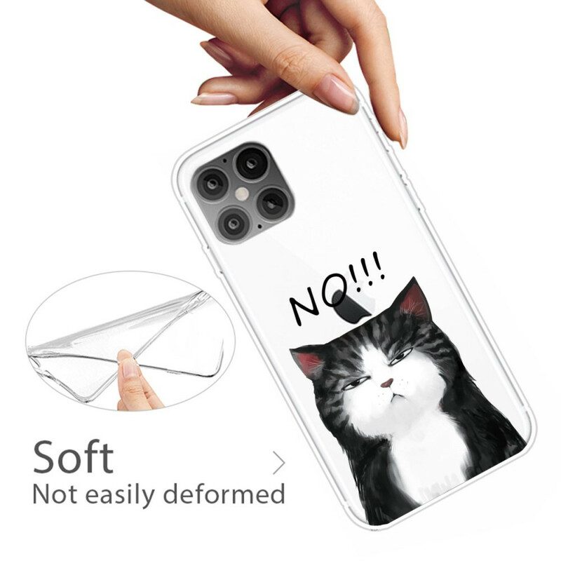 Hoesje voor iPhone 12 Pro Max De Kat Die Nee Zegt