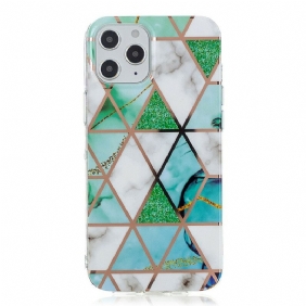 Hoesje voor iPhone 12 Pro Max Marmerkleurige Geometrie 2