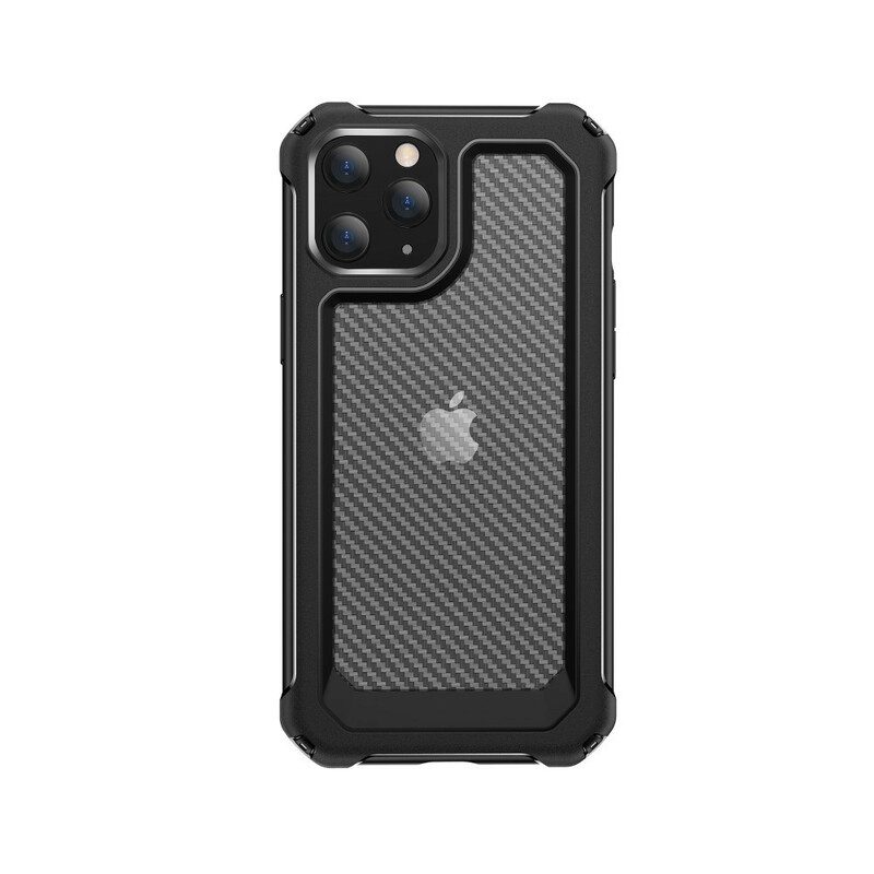 Hoesje voor iPhone 12 Pro Max Naadloze Koolstofvezeltextuur