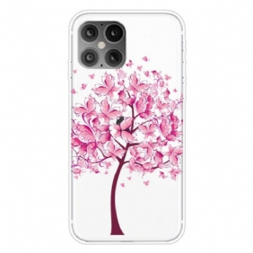 Hoesje voor iPhone 12 Pro Max Roze Boomtop