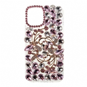 Hoesje voor iPhone 12 Pro Max Siliconen En Strass