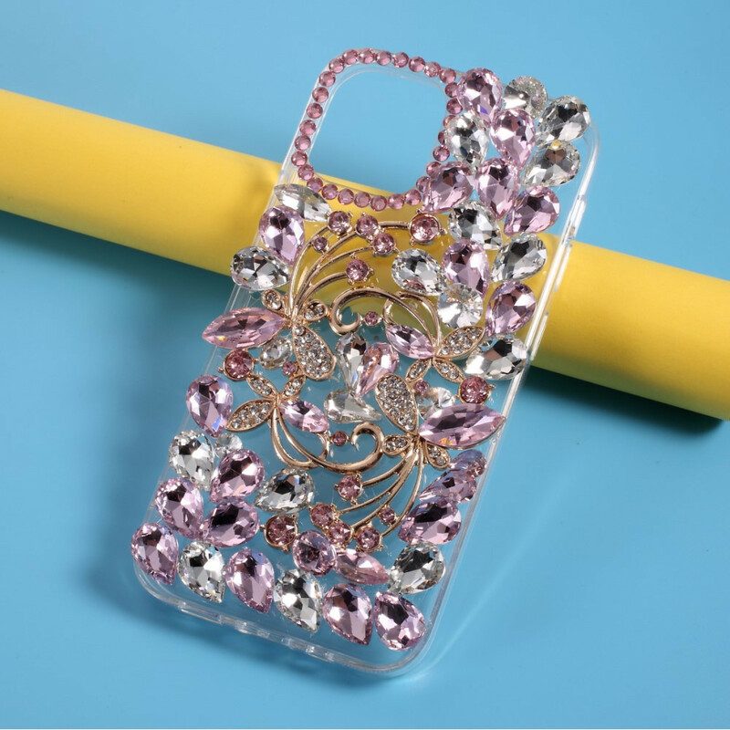 Hoesje voor iPhone 12 Pro Max Siliconen En Strass