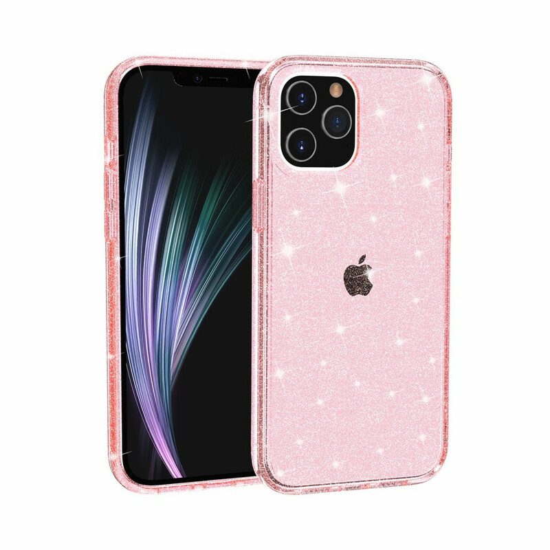 Hoesje voor iPhone 12 Pro Max Transparante Pailletten