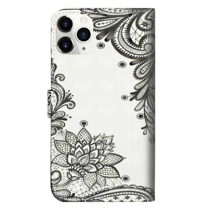 Leren Hoesje voor iPhone 12 Pro Max Chique Kant