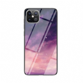 Telefoonhoesje voor iPhone 12 Pro Max Sterrenhemel Gehard Glas