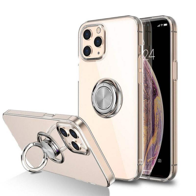 Telefoonhoesje voor iPhone 12 Pro Max Transparant Met Ring-support