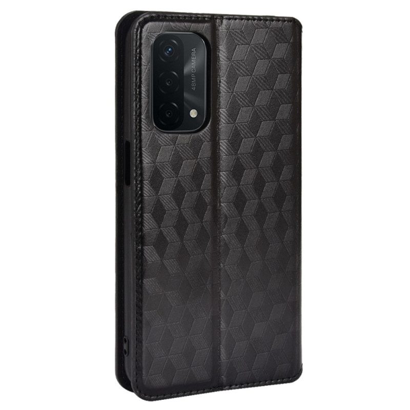 Bescherming Hoesje voor Oppo A54 5G / A74 5G Folio-hoesje 3d Textuur