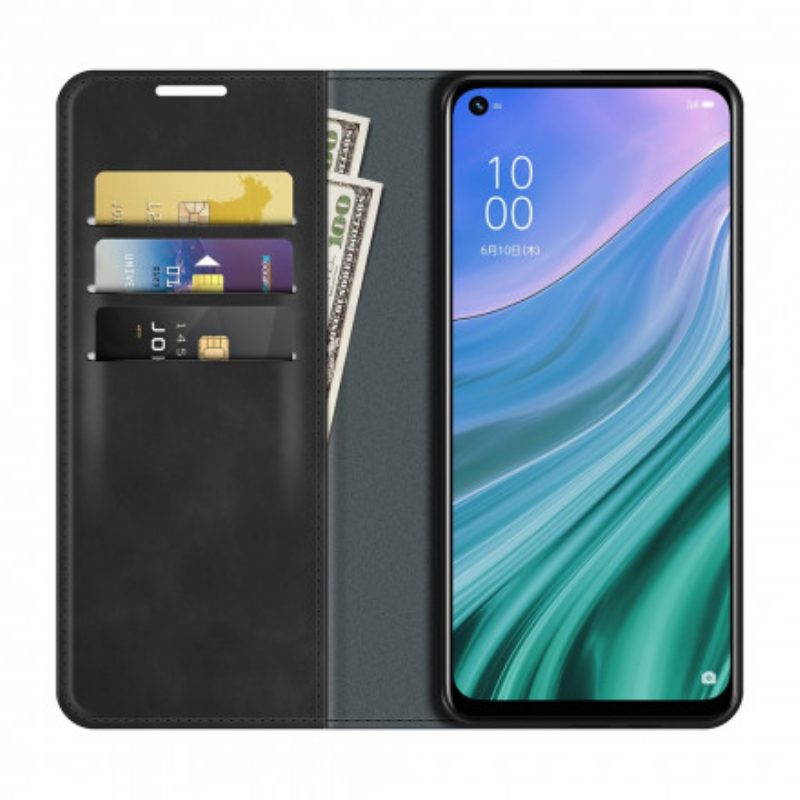 Bescherming Hoesje voor Oppo A54 5G / A74 5G Folio-hoesje Aanraking Van De Huid