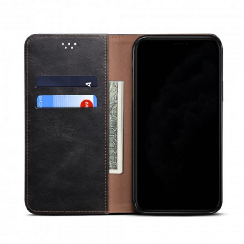 Bescherming Hoesje voor Oppo A54 5G / A74 5G Folio-hoesje Gewaxt Kunstleer