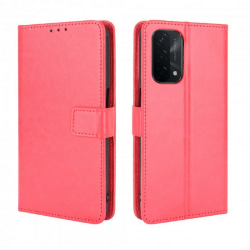 Flip Case voor Oppo A54 5G / A74 5G Flitsend Kunstleer