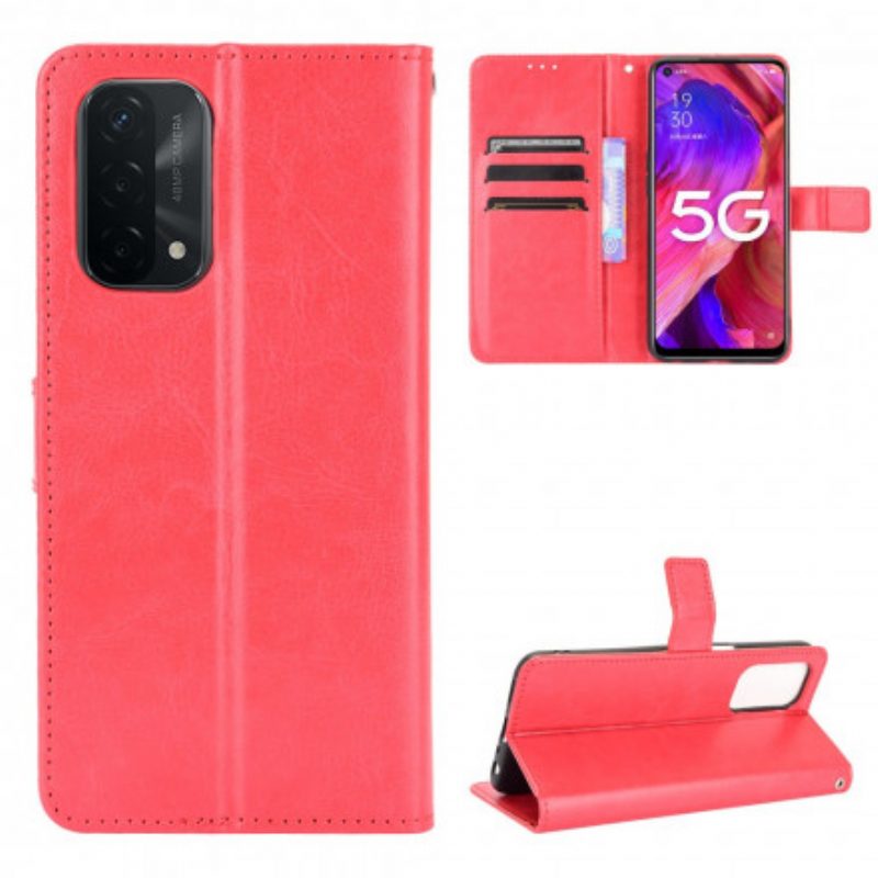 Flip Case voor Oppo A54 5G / A74 5G Flitsend Kunstleer