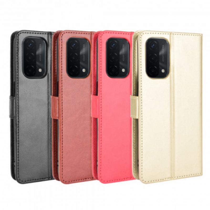 Flip Case voor Oppo A54 5G / A74 5G Flitsend Kunstleer