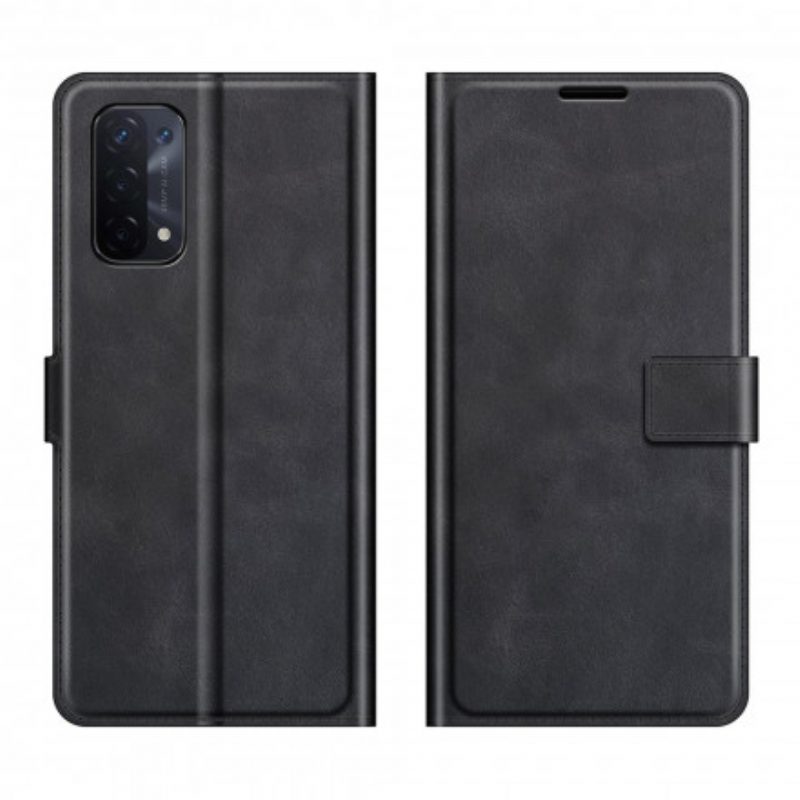 Flip Case voor Oppo A54 5G / A74 5G Klassieke Retro Lederen Stijl