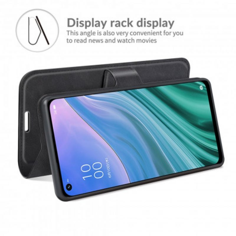 Flip Case voor Oppo A54 5G / A74 5G Klassieke Retro Lederen Stijl