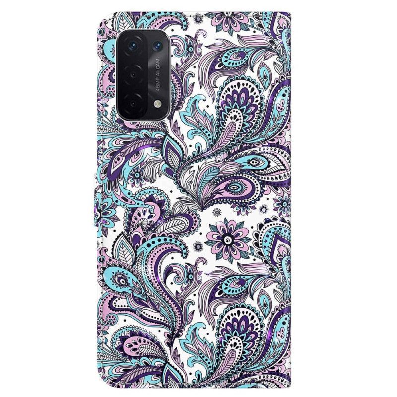 Flip Case voor Oppo A54 5G / A74 5G Paisley