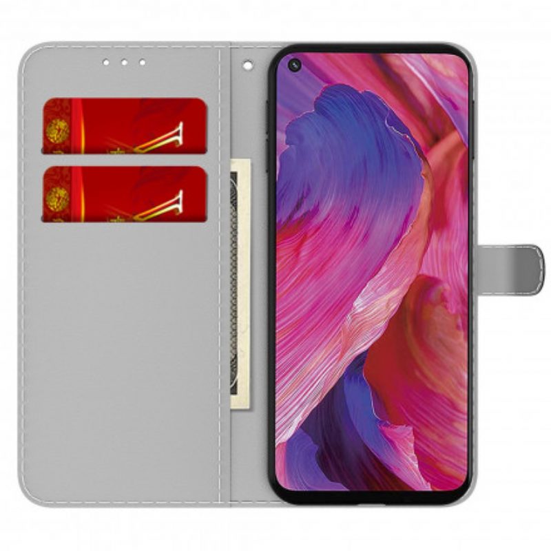 Folio-hoesje voor Oppo A54 5G / A74 5G Abstract Patroon