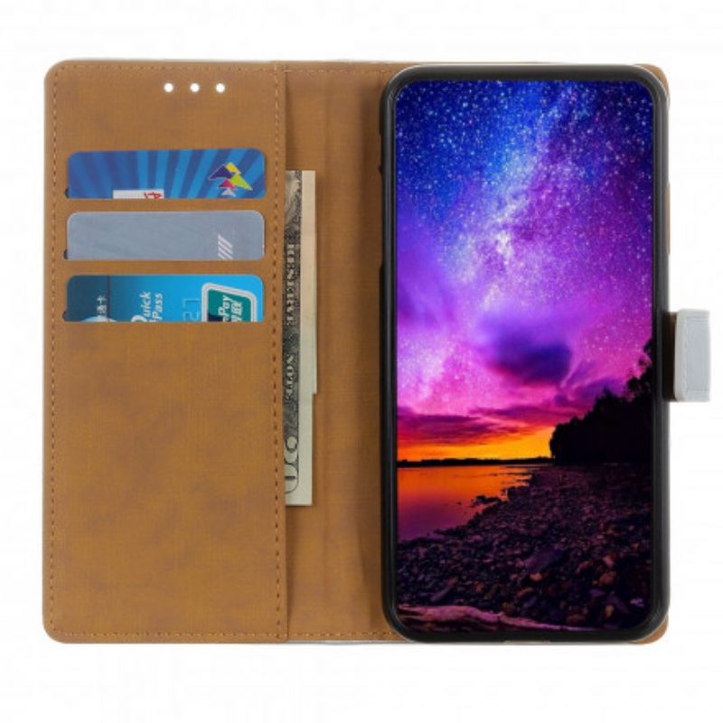 Folio-hoesje voor Oppo A54 5G / A74 5G Effen Kunstleer