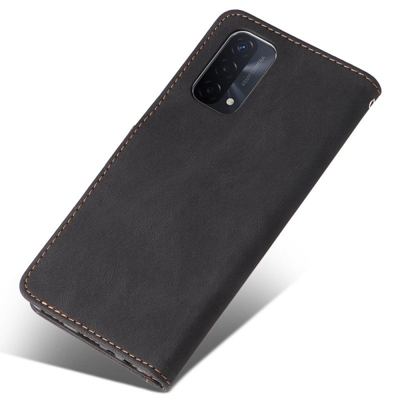 Folio-hoesje voor Oppo A54 5G / A74 5G Tweekleurig Met Riem