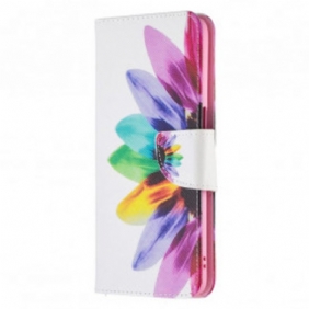 Folio-hoesje voor Oppo A54 5G / A74 5G Waterverf Bloem