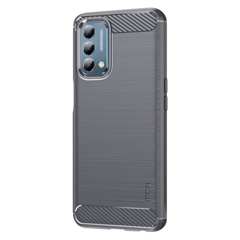 Hoesje voor Oppo A54 5G / A74 5G Mofi Geborsteld Koolstofvezel