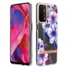 Hoesje voor Oppo A54 5G / A74 5G Naadloze Bloemen