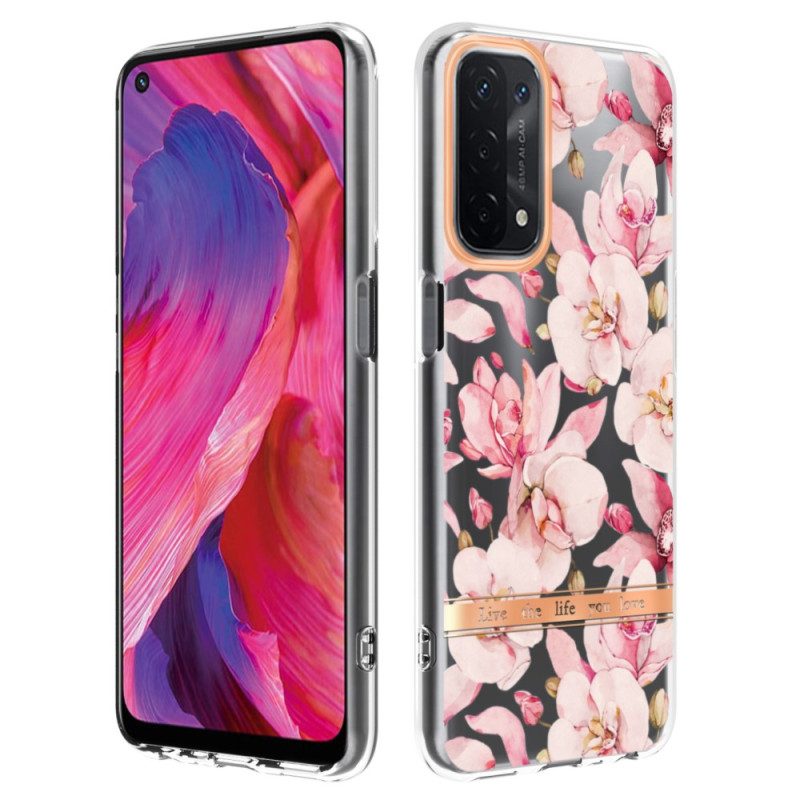 Hoesje voor Oppo A54 5G / A74 5G Naadloze Bloemen