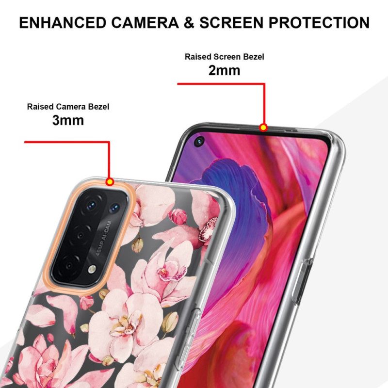 Hoesje voor Oppo A54 5G / A74 5G Naadloze Bloemen