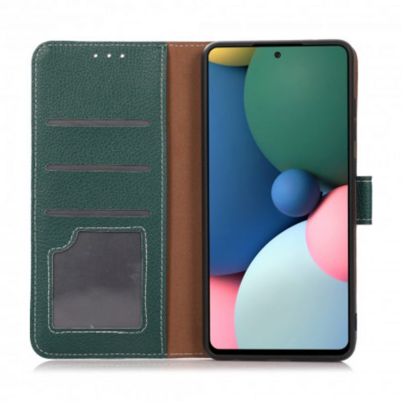 Leren Hoesje voor Oppo A54 5G / A74 5G Lychee-textuur