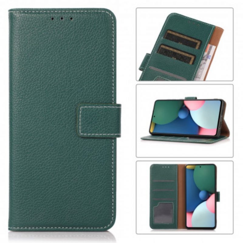 Leren Hoesje voor Oppo A54 5G / A74 5G Lychee-textuur