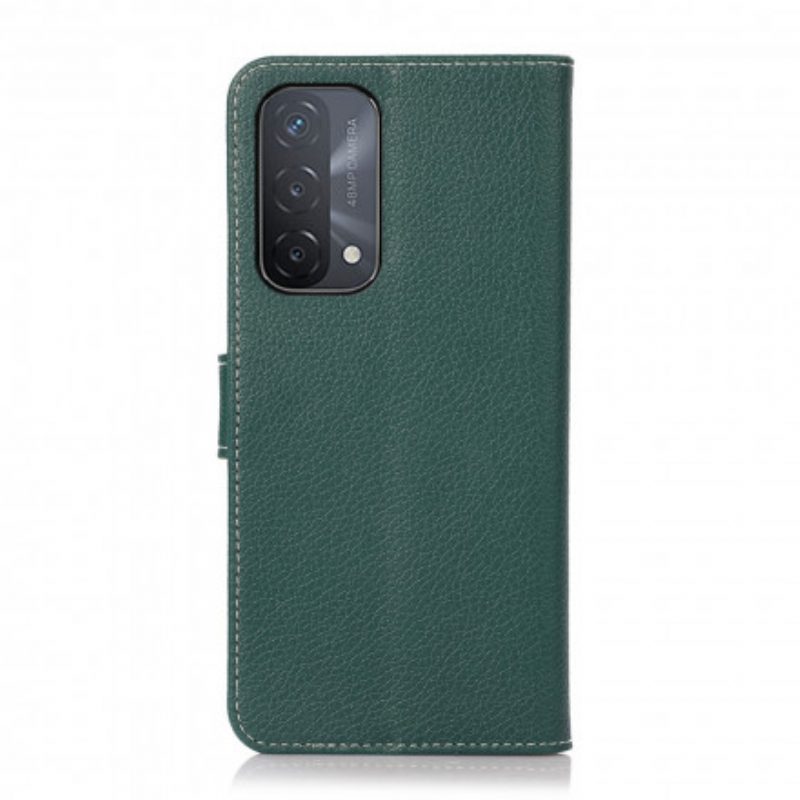 Leren Hoesje voor Oppo A54 5G / A74 5G Lychee-textuur