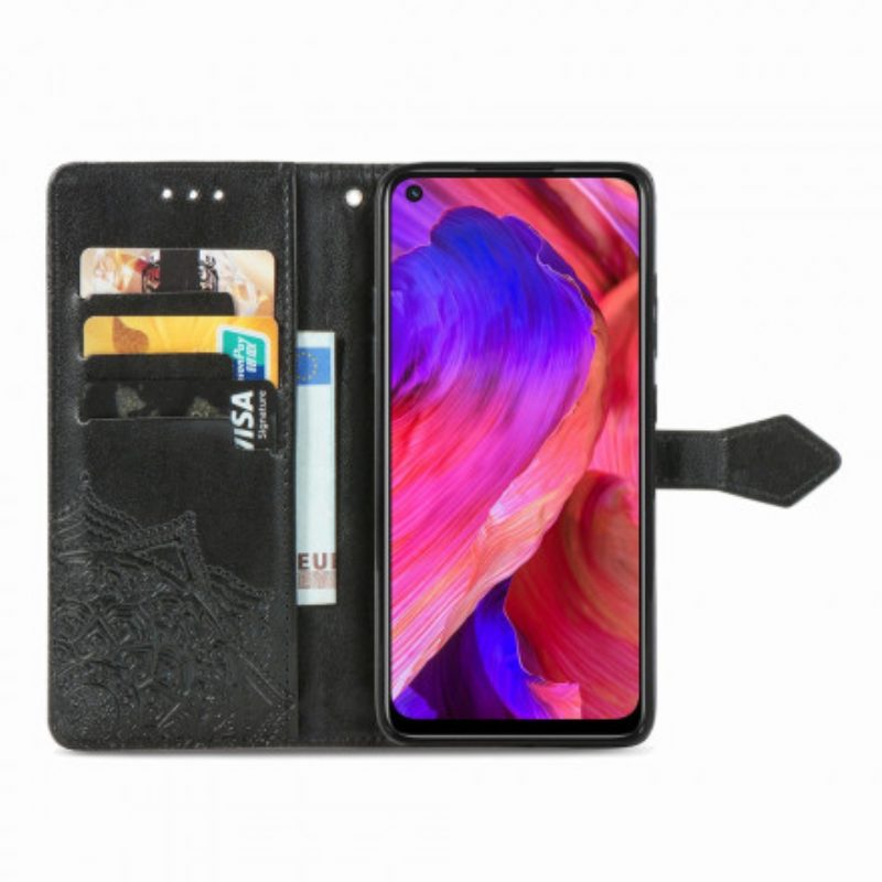 Leren Hoesje voor Oppo A54 5G / A74 5G Mandala Middeleeuwen